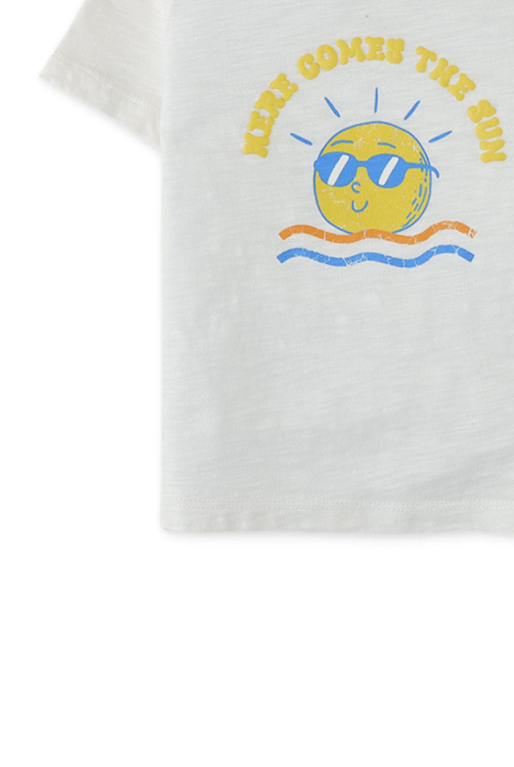 جينجرسنابس تيشيرت بيبي ولادي نص كم بطبعة شمس