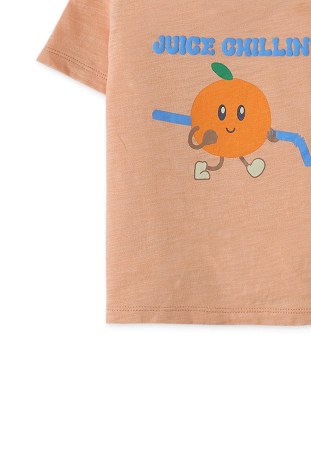 جينجرسنابس تيشيرت بيبي ولادي نص كم بطبعة برتقال