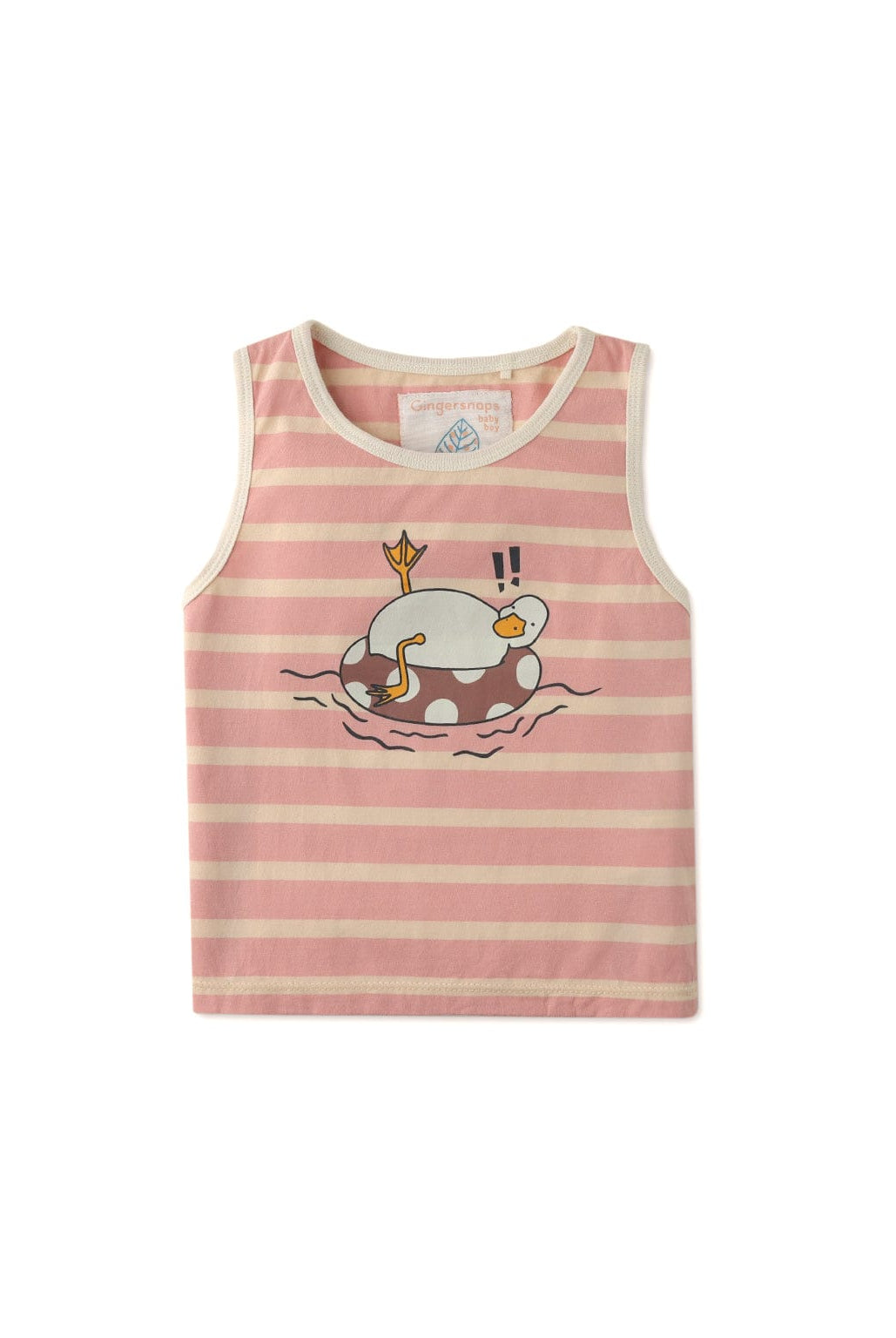 جينجرسنابس تيشيرت رضع ولادي مخطط أحمر