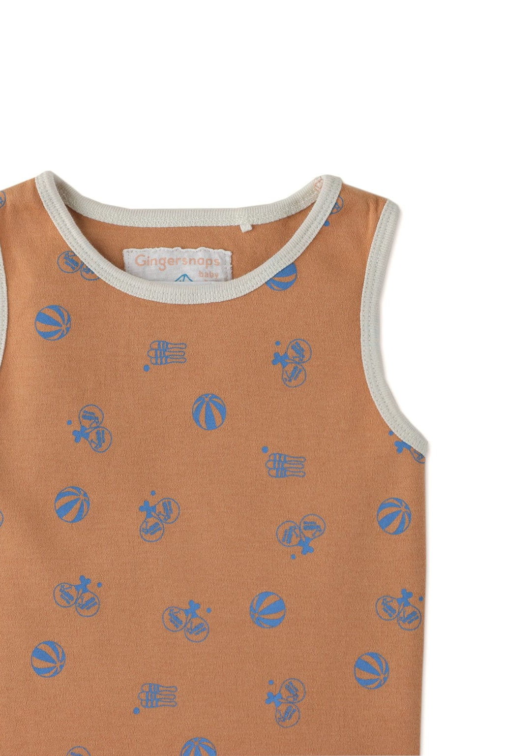 جينجرسنابس تانك توب بيبي ولادي بطبعة ألعاب بني