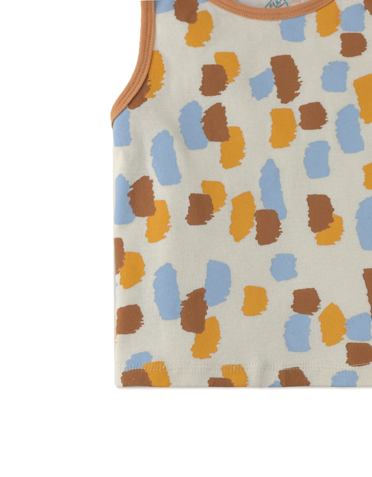 جينجرسنابس تيشيرت رضع ولادي بدون أكمام مطبوع بيج