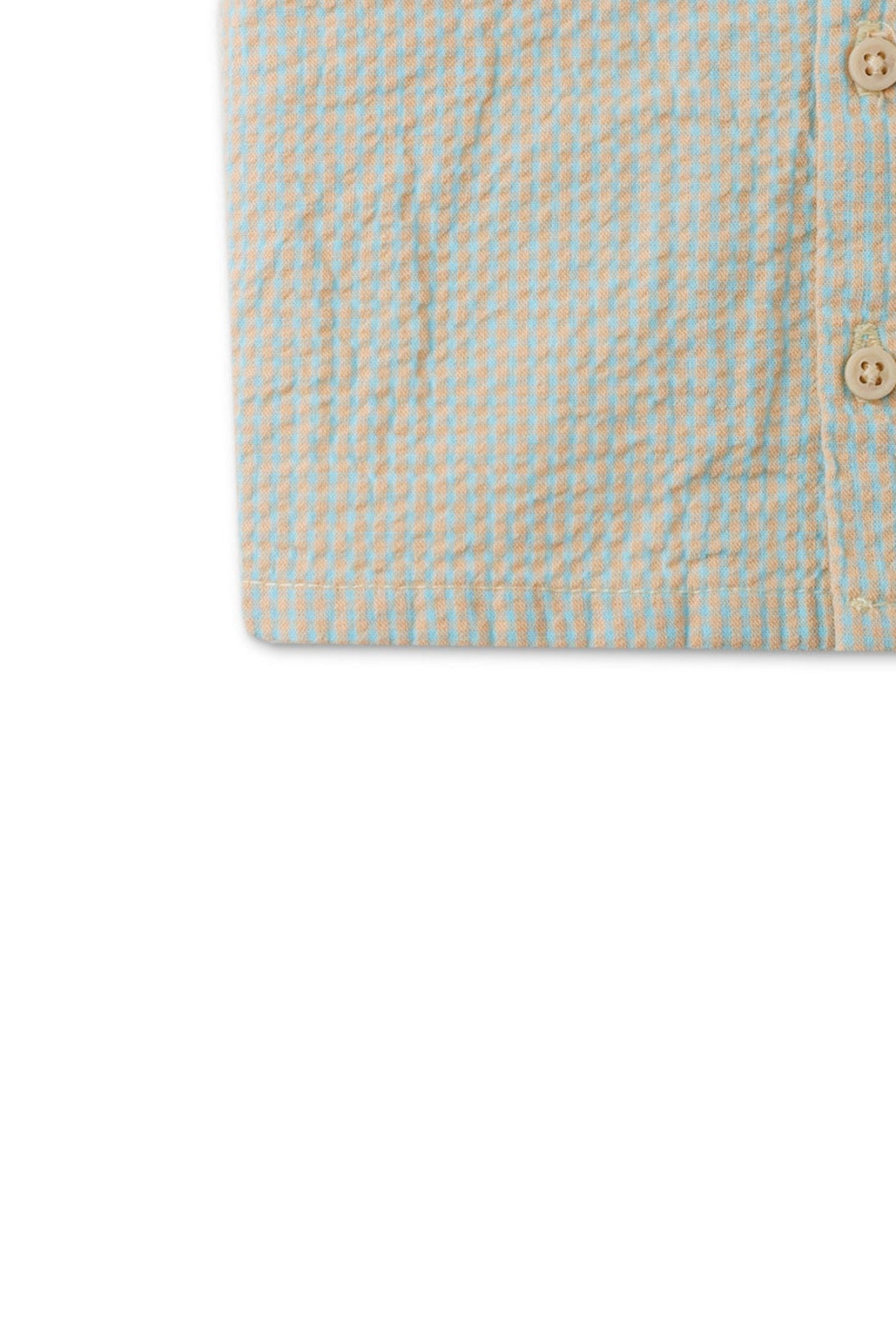 جينجرسنابس قميص بولو سادة بأزرار أمامية أطفال ولادي رضع نص كم أزرق فيروزي