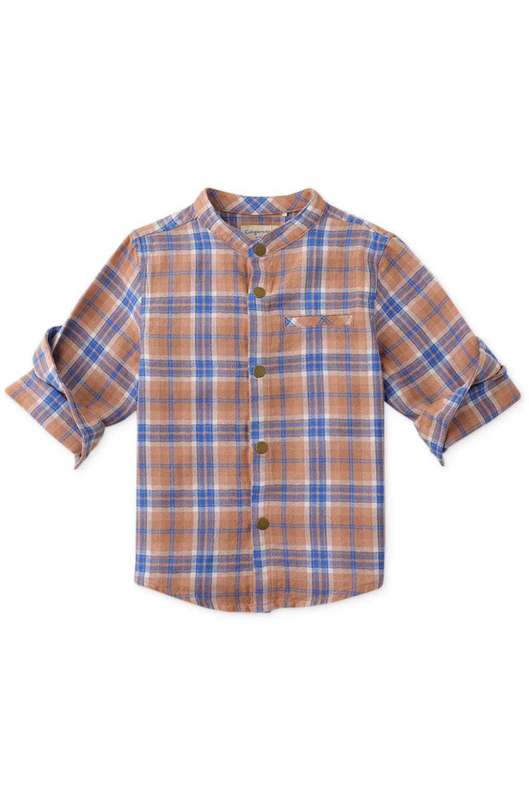 جينجرسنابس قميص ولادي اطفالي كاروهات متعدد الألوان