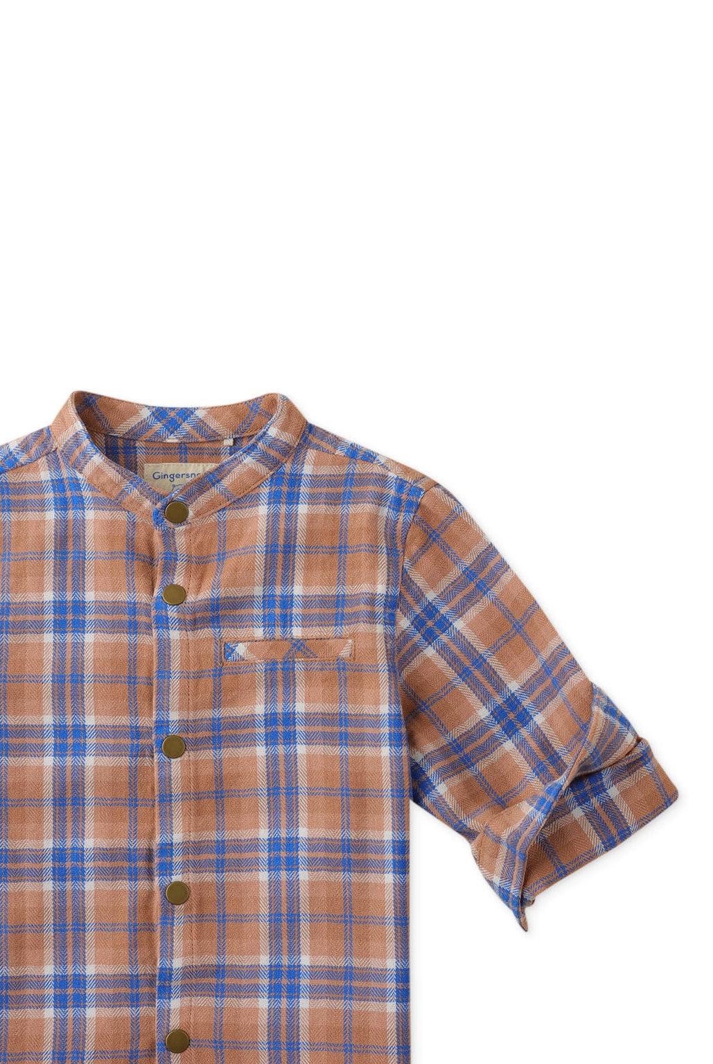 جينجرسنابس قميص ولادي اطفالي كاروهات متعدد الألوان