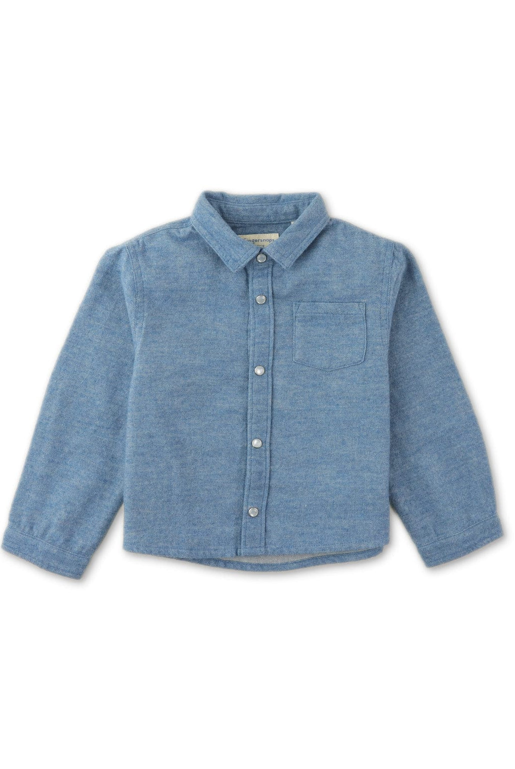 جينجرسنابس قميص ولادي اطفالي سادة كم قصير أزرق