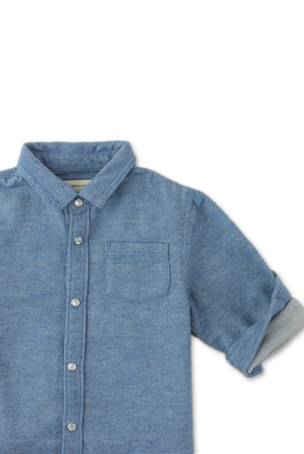 جينجرسنابس قميص ولادي اطفالي سادة كم قصير أزرق