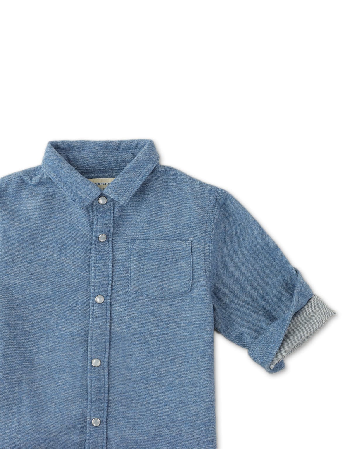 جينجرسنابس قميص ولادي اطفالي سادة كم قصير أزرق