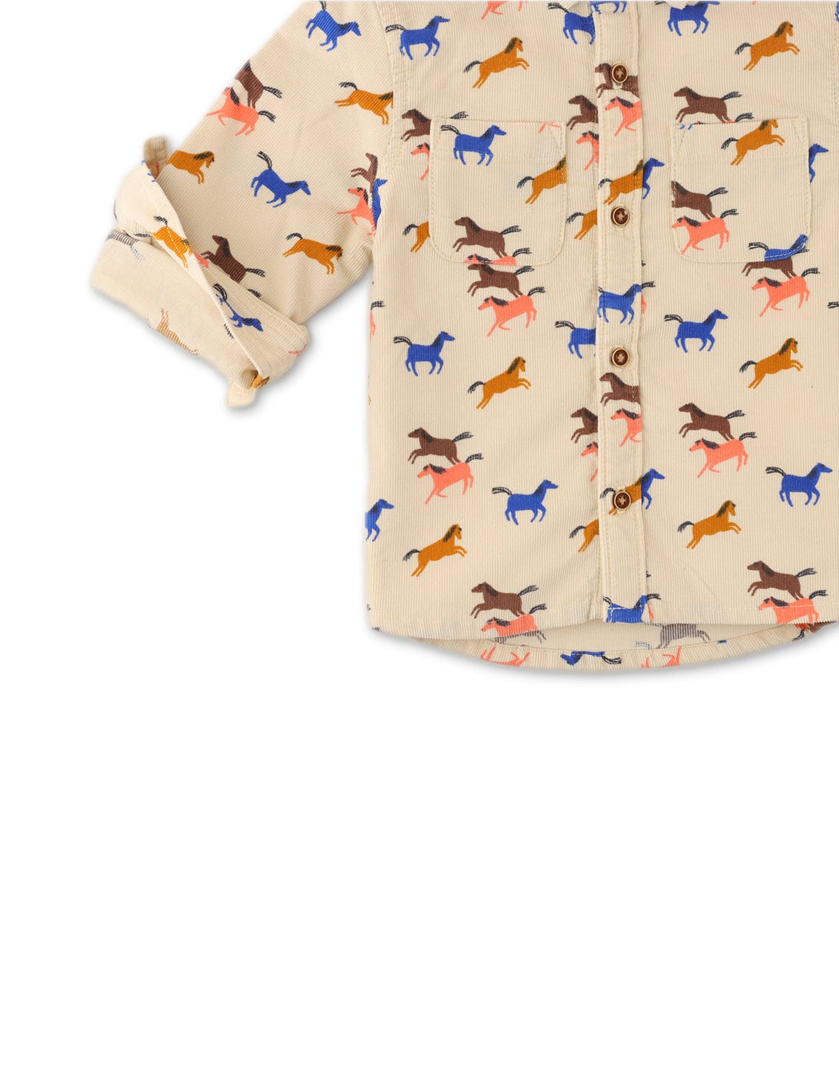 جينجرسنابس قميص ولادي اطفالي كمنقوش برسمة حصان بيج