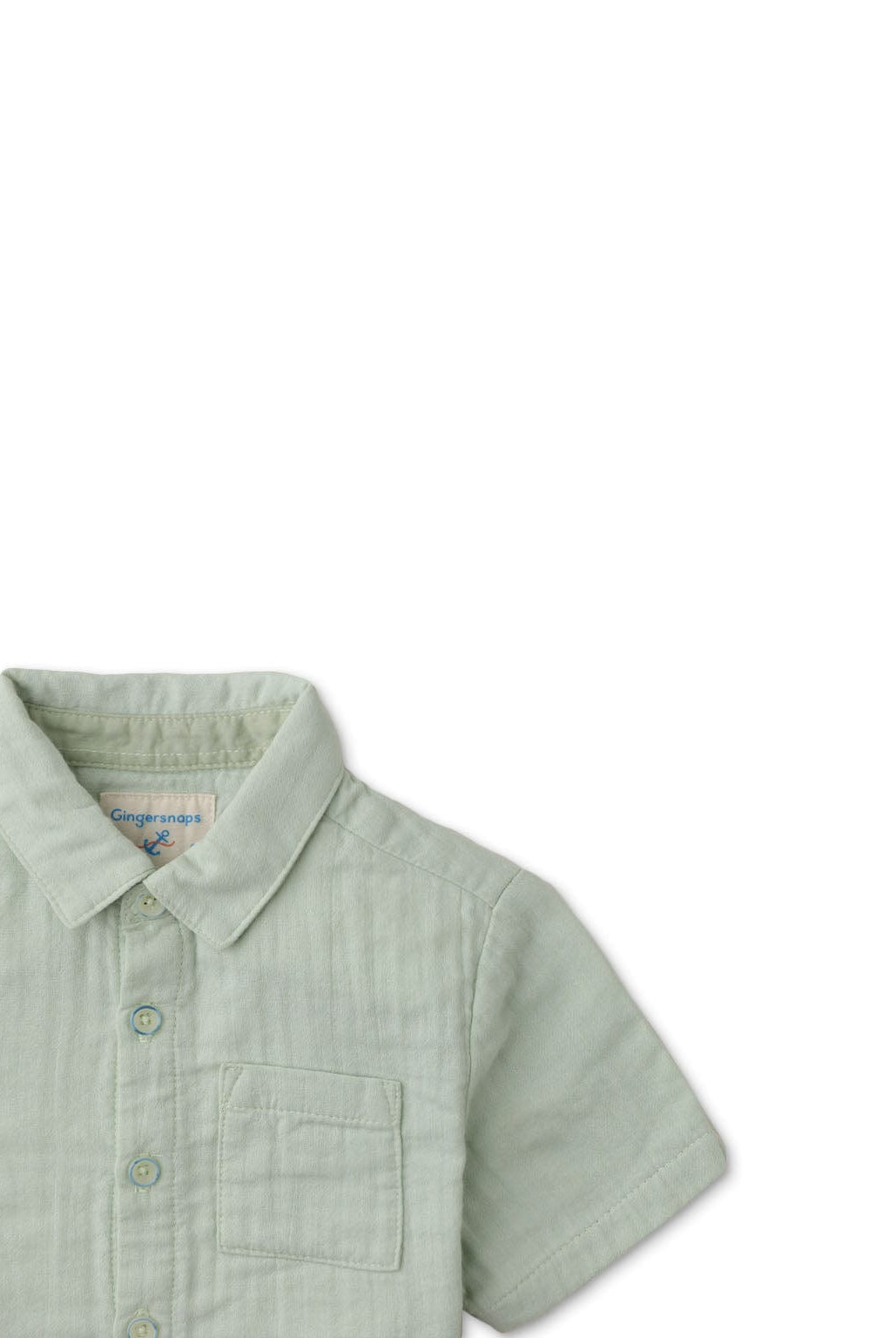 جينجرسنابس قميص بولو منسوج للأولاد الرضع نص كم أخضر