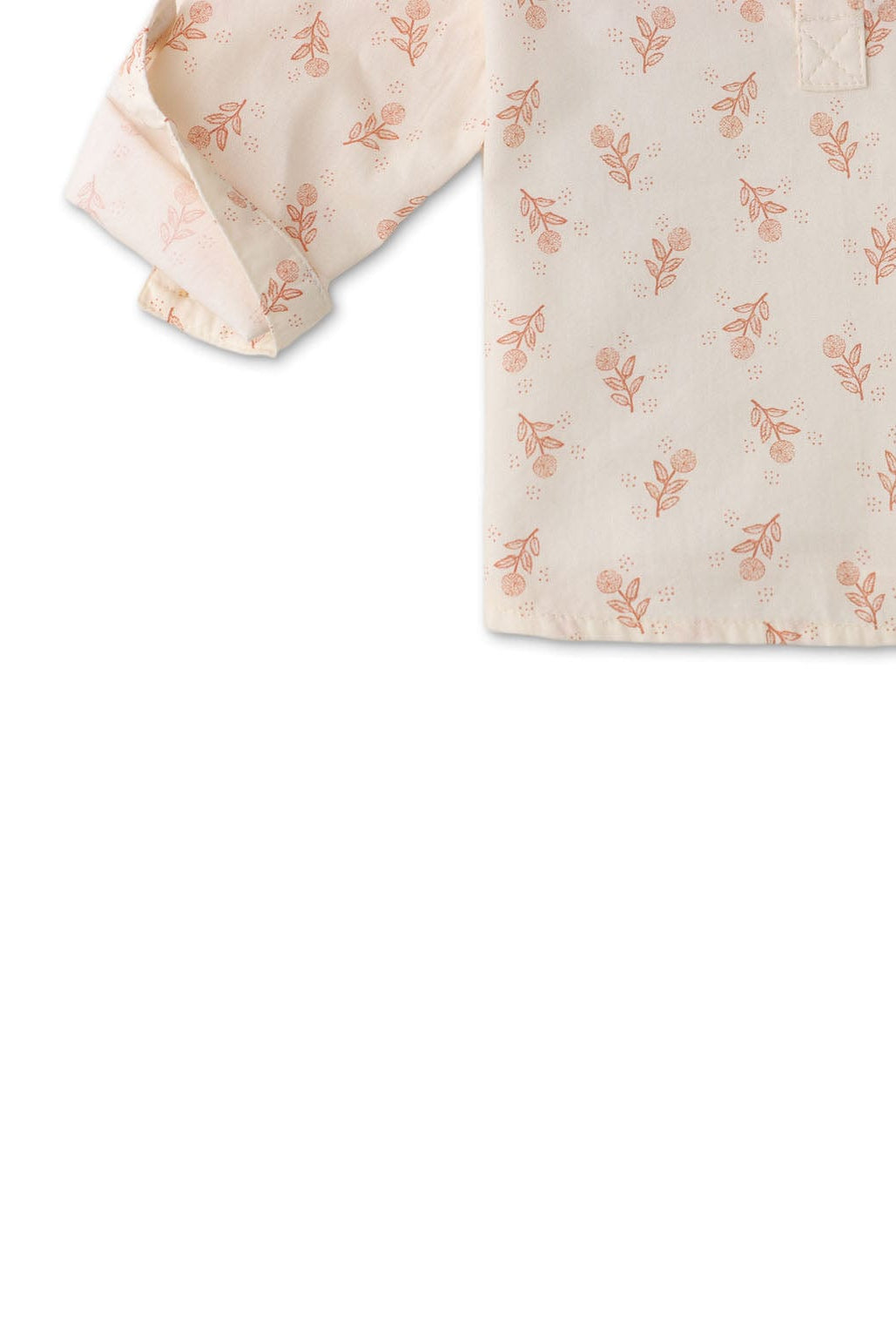 جينجرسنابس قميص بولو منسوج للأولاد الرضع بأزرار أمامية كم طويل بيج