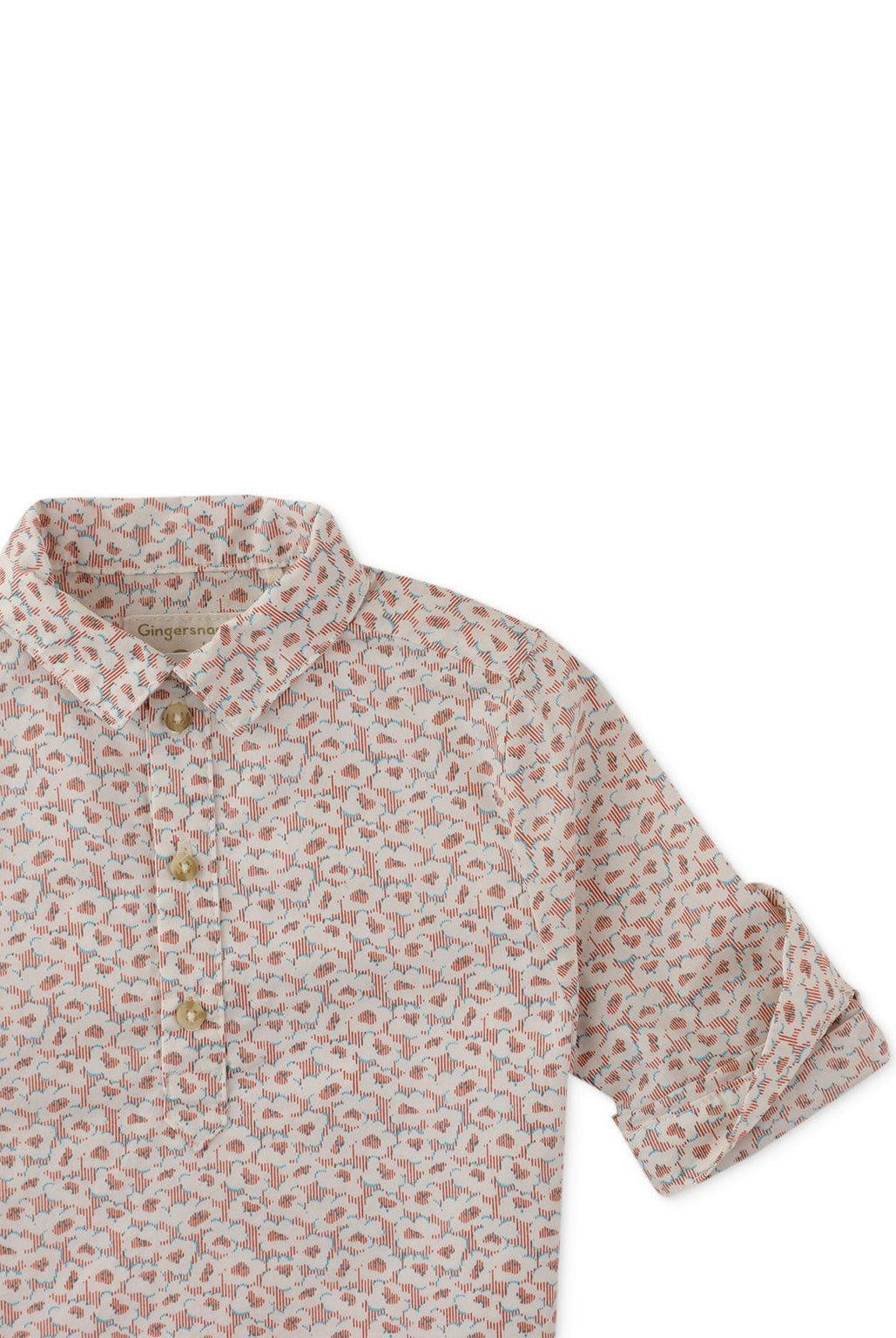 جينجرسنابس قميص بيبي ولادي بأزرار أمامية كم طويل متعدد الألوان