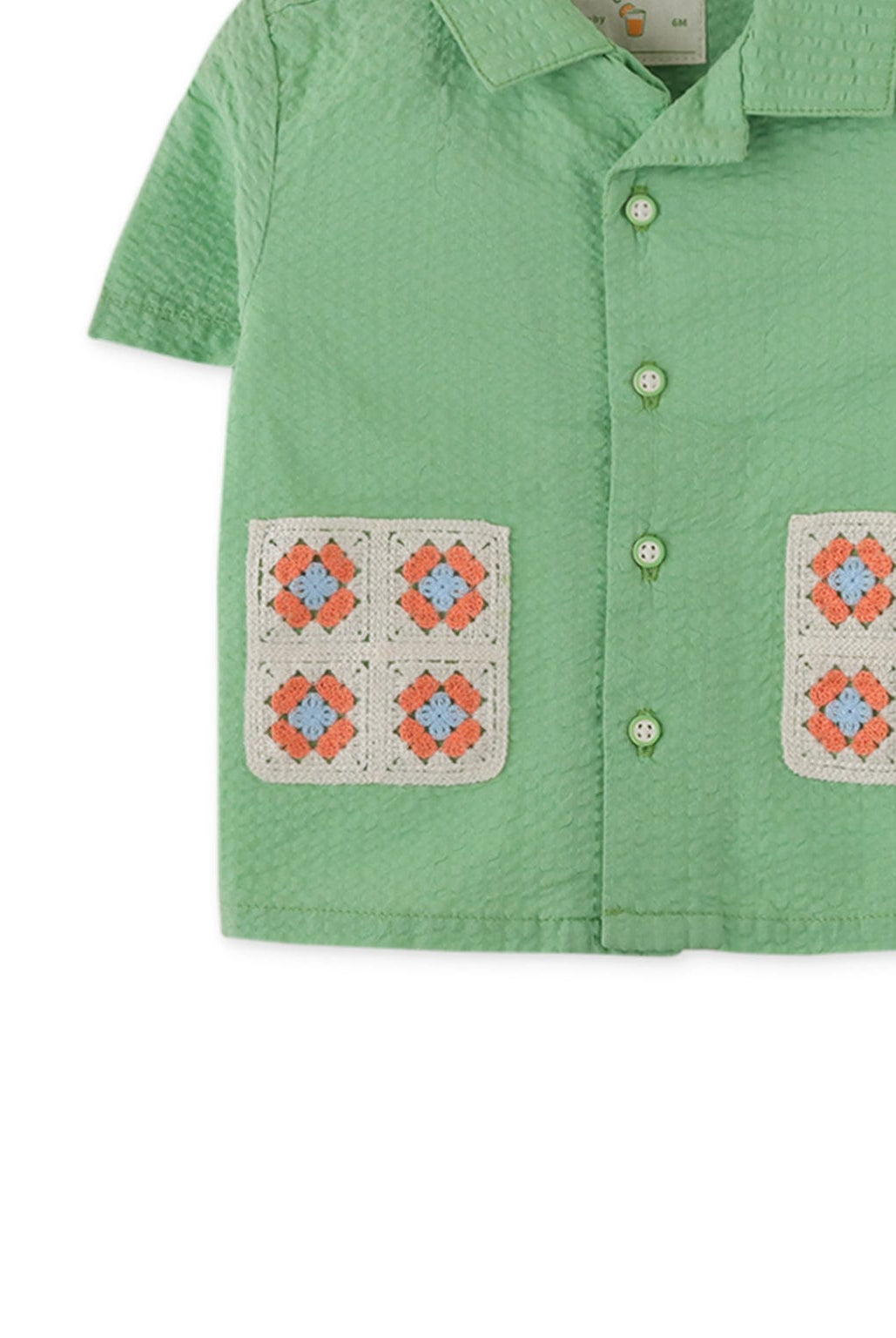 جينجرسنابس قميص بولو بيبي ولاد بتطريز جانبي مميز بأزرار أمامية