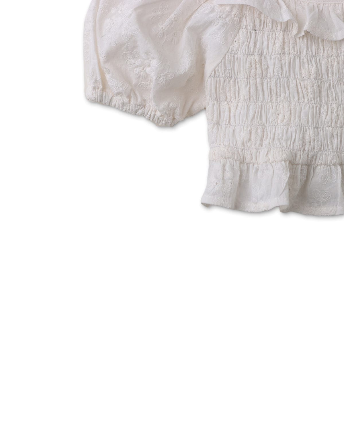 جينجرسنابس بلوزة بناتي رضع نص كم بف أبيض