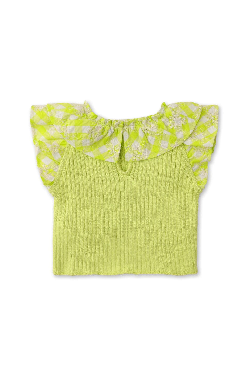 جينجرسنابس بلوزة بناتي رضع خضراء نص كم منقوش أخضر