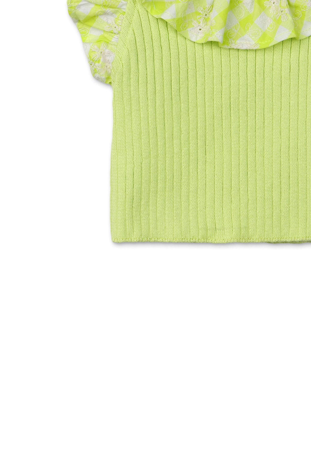 جينجرسنابس بلوزة بناتي رضع خضراء نص كم منقوش أخضر