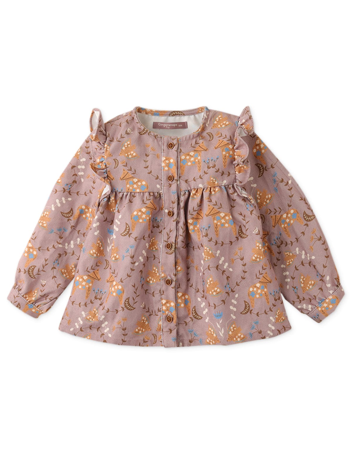 جينجرسنابس بلوزة بناتي رضع مشجرة متعدد الألوان