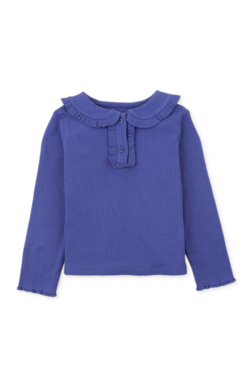 جينجرسنابس بلوزة بناتي رضع سادة بياقة وازرار أزرق