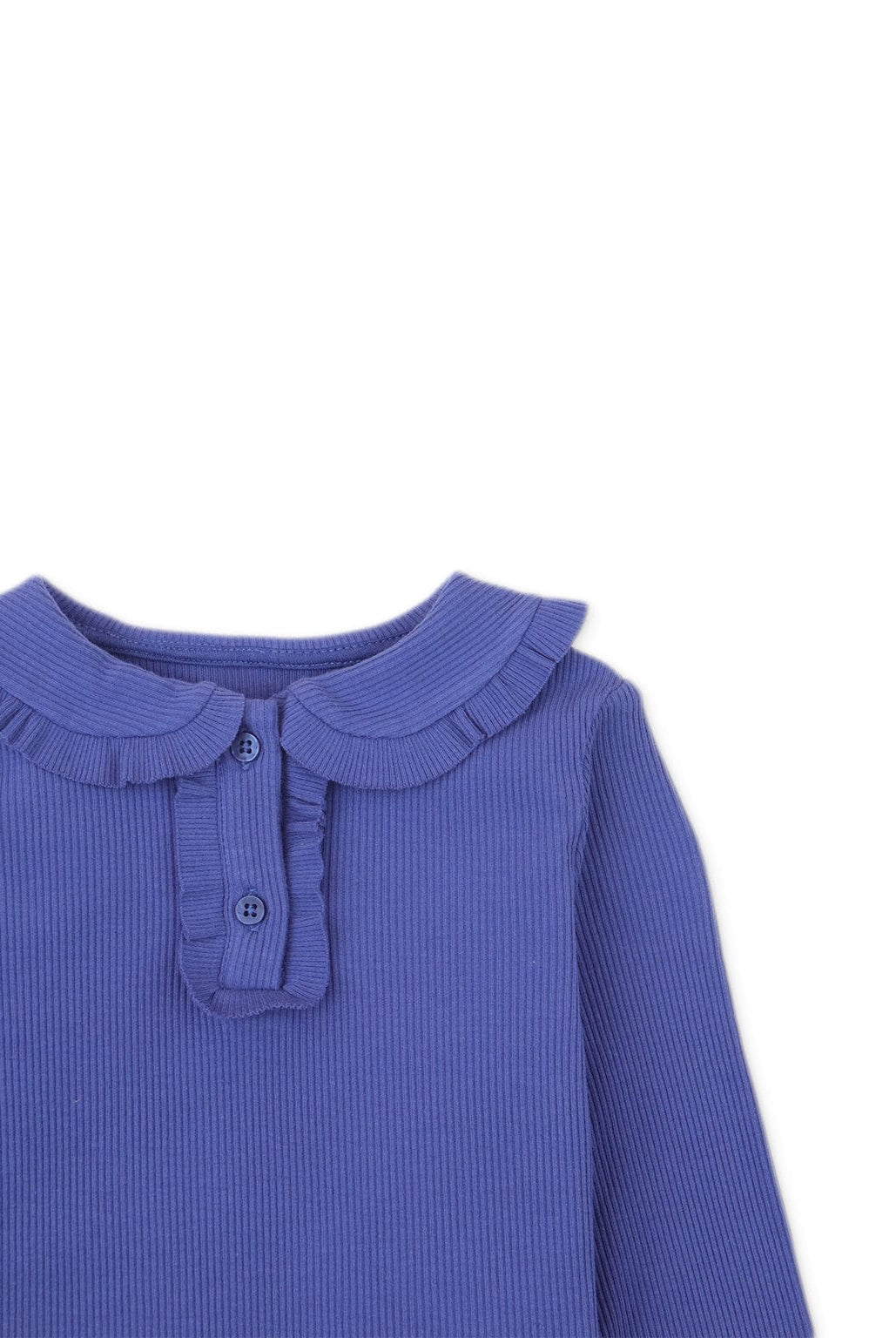 جينجرسنابس بلوزة بناتي رضع سادة بياقة وازرار أزرق