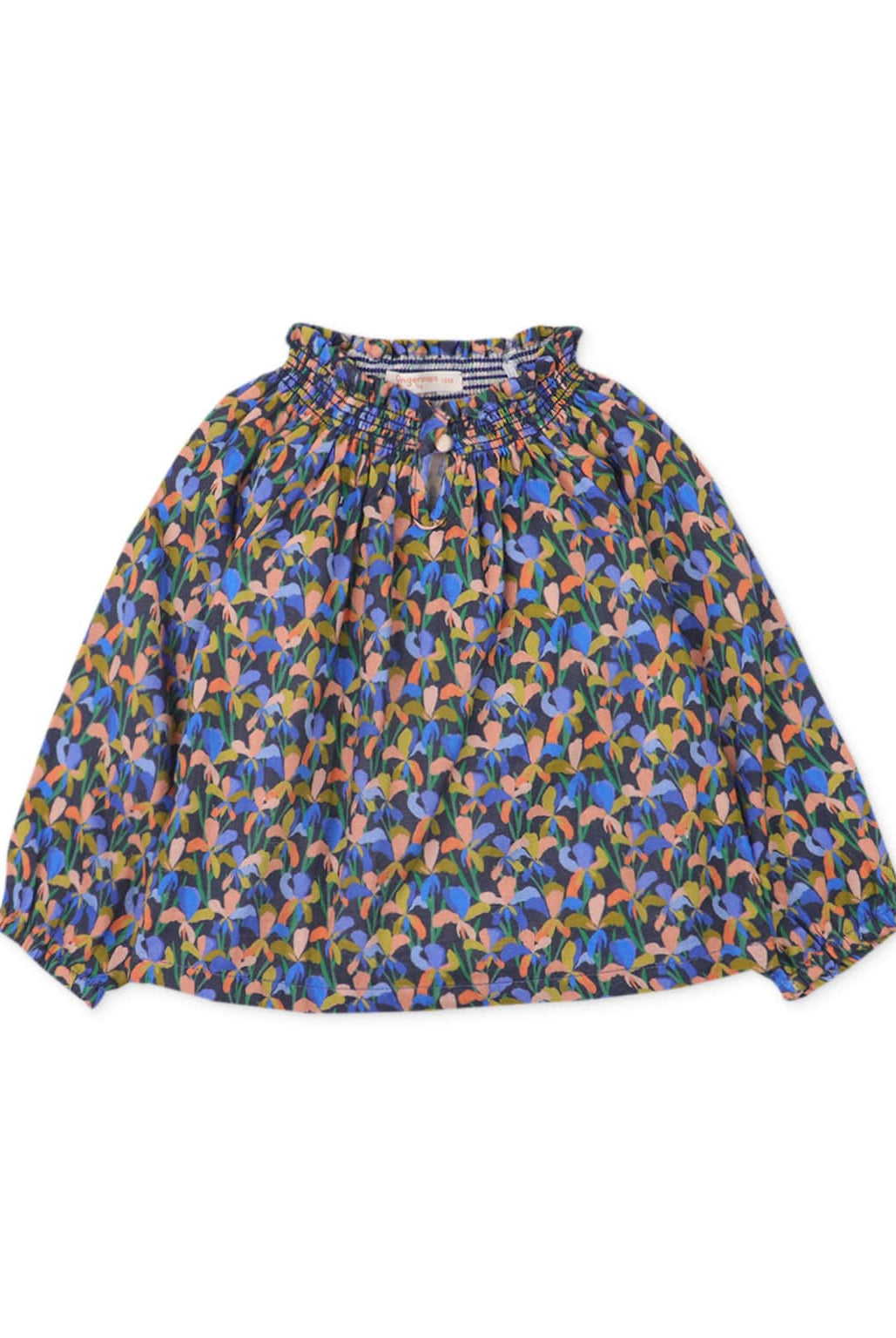 جينجرسنابس بلوزة بناتي رضع مزخرفة بزر في الياقة متعدد الألوان