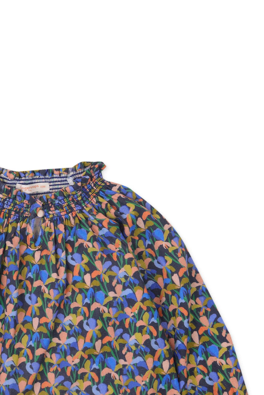 جينجرسنابس بلوزة بناتي رضع مزخرفة بزر في الياقة متعدد الألوان