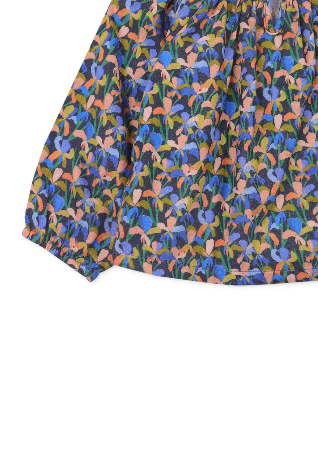 جينجرسنابس بلوزة بناتي رضع مزخرفة بزر في الياقة متعدد الألوان