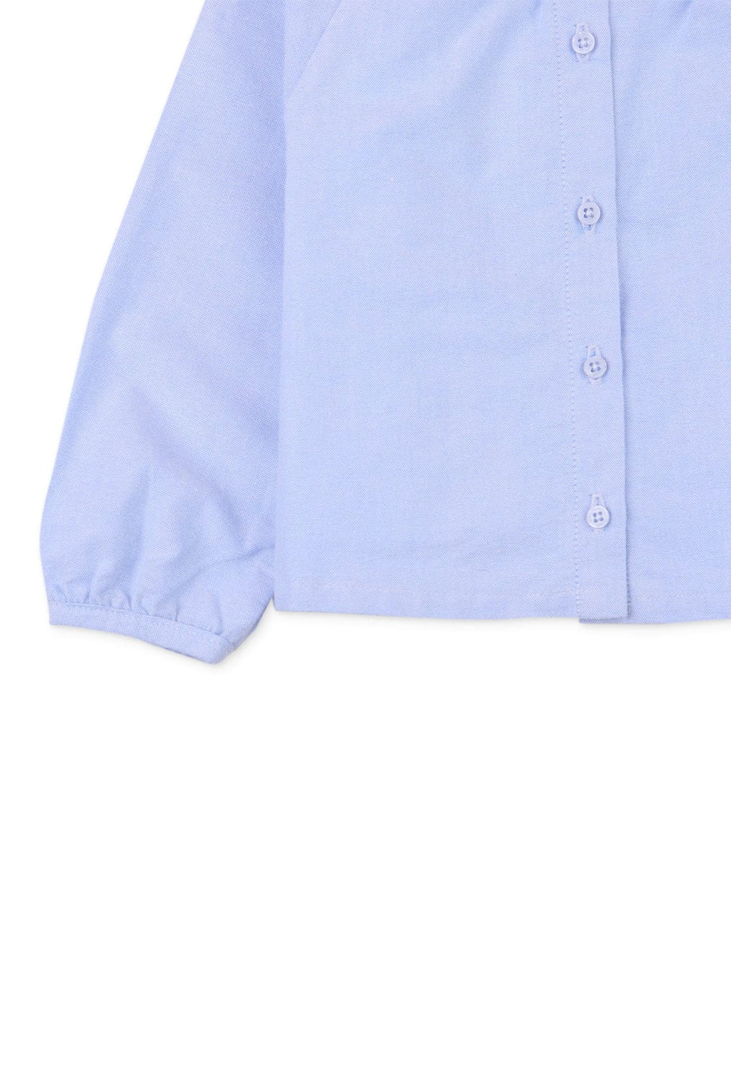 جينجرسنابس بلوزة بناتي رضع سادة بكم طويل ياقة منقوشة أزرق