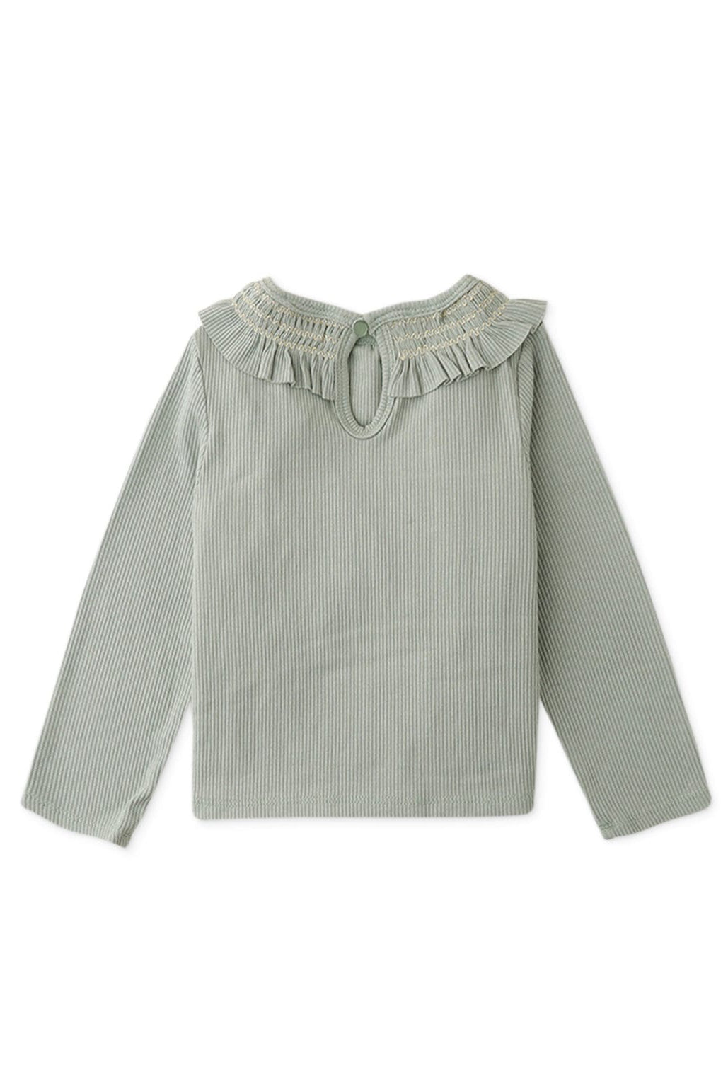 جينجرسنابس بلوزة بناتي رضع مزخرفة عالياقة كم طويل أخضر