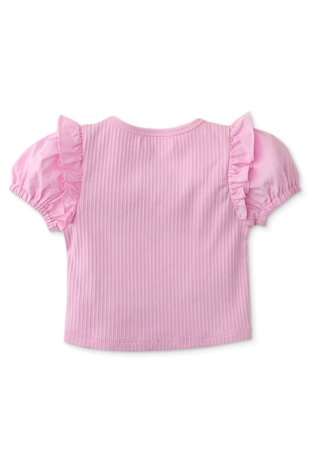 جينجرسنابس بلوزة سادة بناتي رضع نص كم بف وردي