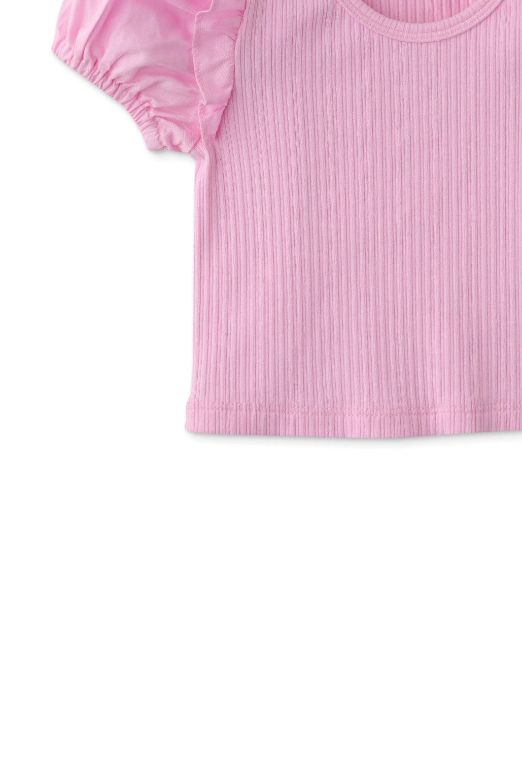 جينجرسنابس بلوزة سادة بناتي رضع نص كم بف وردي