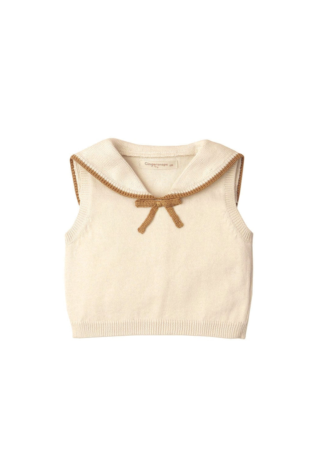 جينجرسنابس بلوزة كت بياقة مع فيونكة بناتي رضع بيج