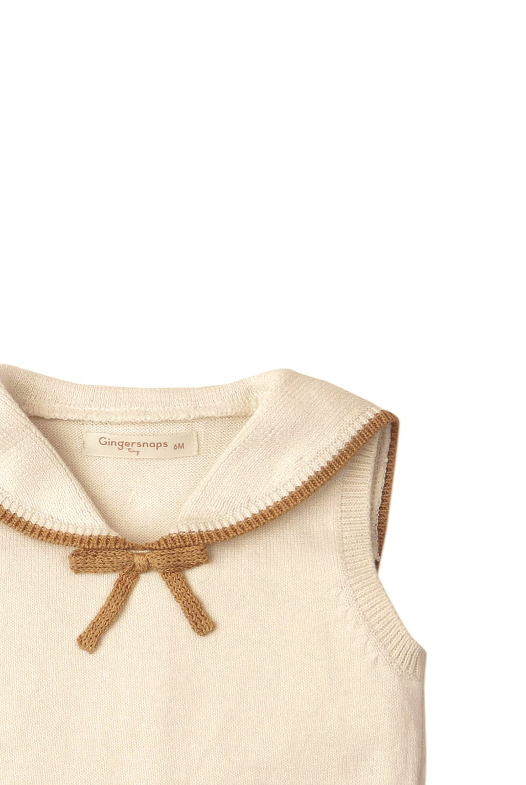 جينجرسنابس بلوزة كت بياقة مع فيونكة بناتي رضع بيج