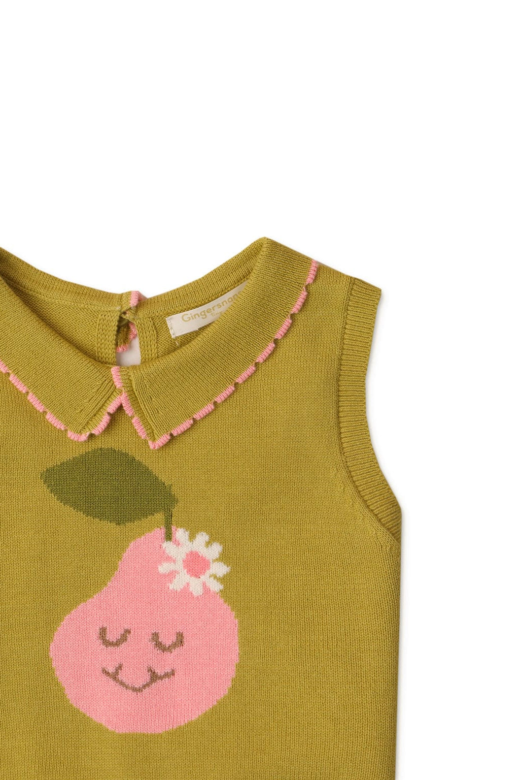 جينجرسنابس بلوزة كت مزينة بالفاكهة بيبي بناتي أخضر