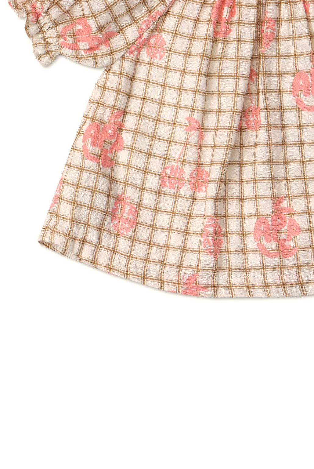 جينجرسنابس بلوزة مربعات موردة نص كم بف بيبي بناتي متعدد الألوان