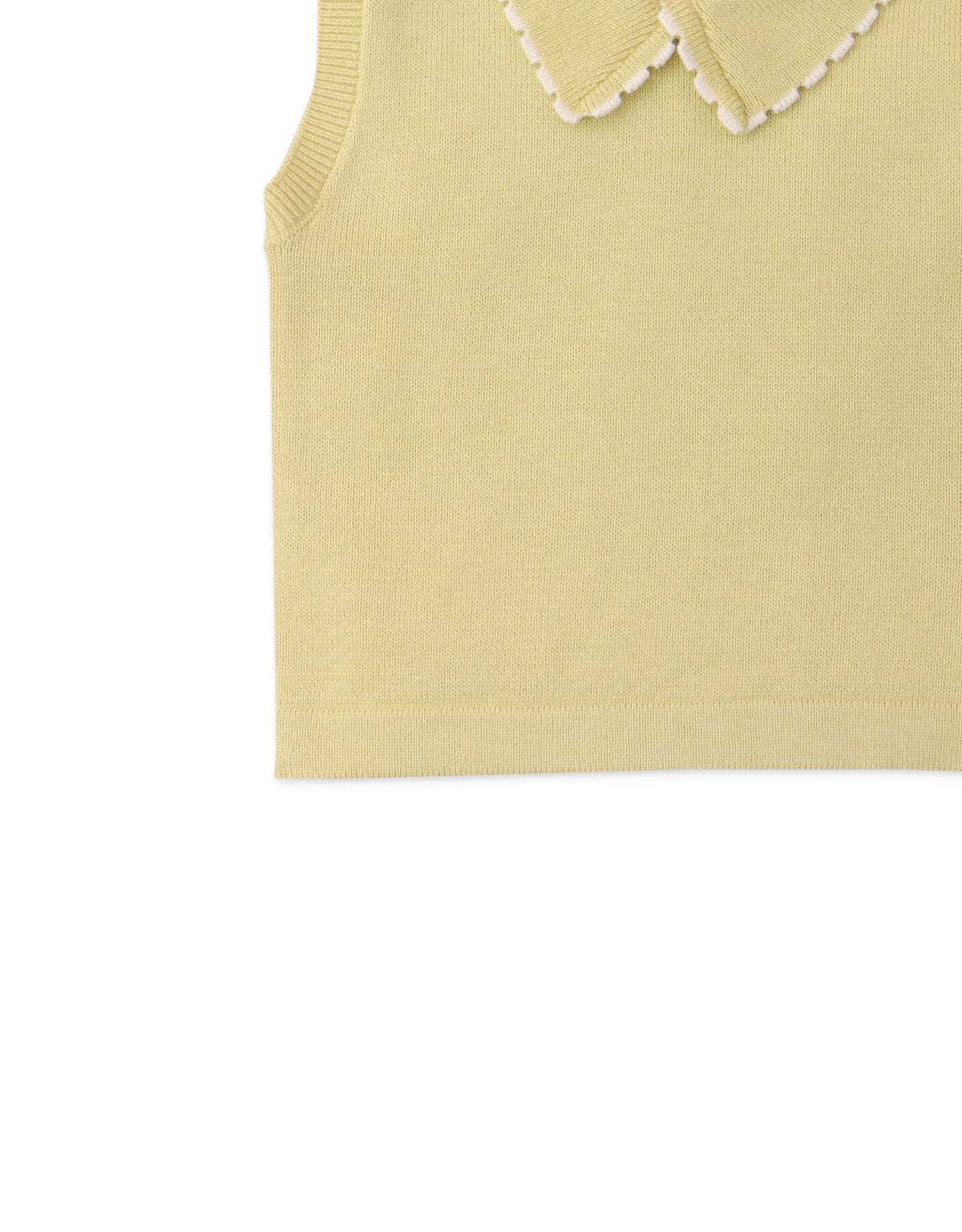 جينجرسنابس بلوزة بيبي بنات سادة مضلعة كت بياقة مكشكشة أصفر