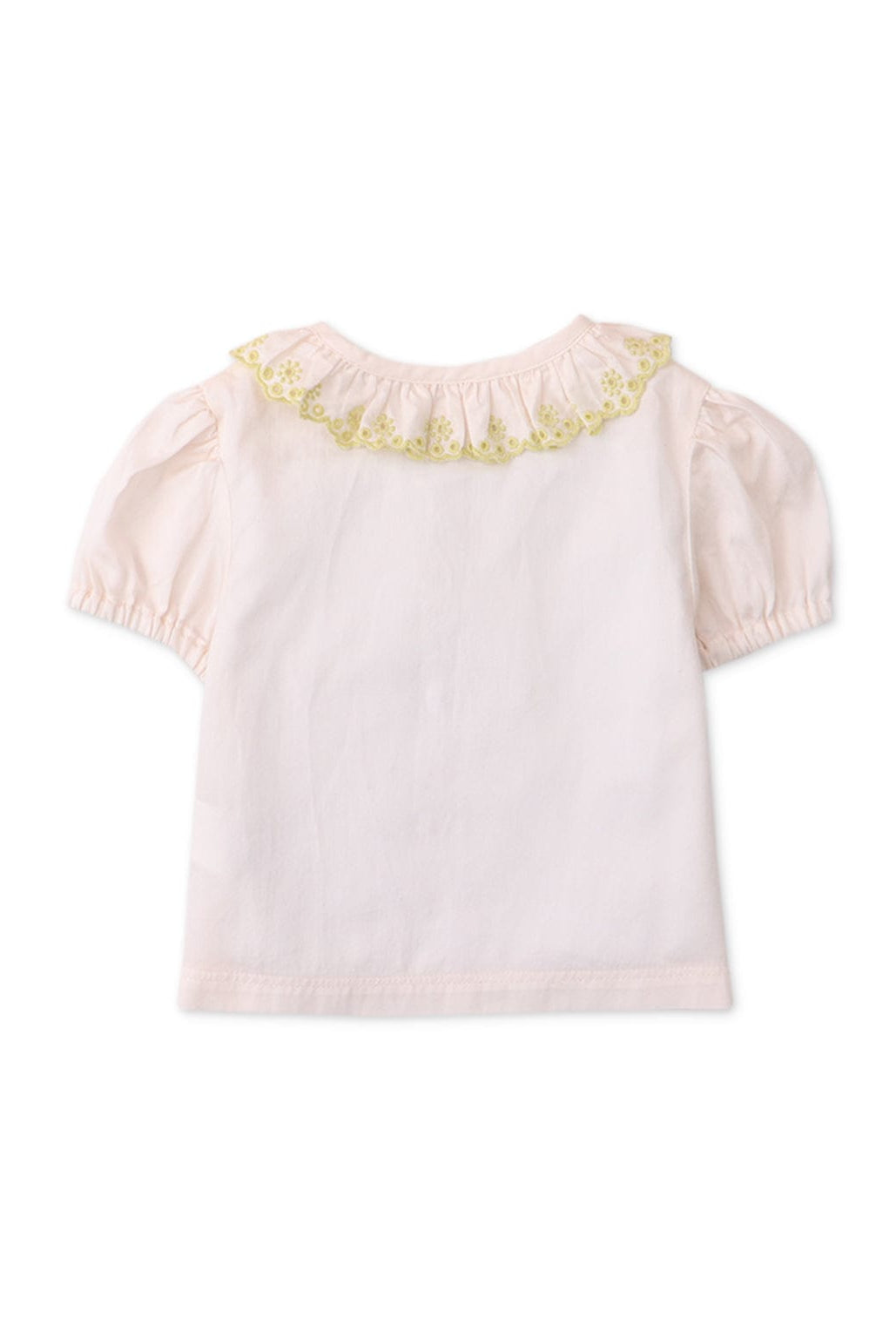 جينجرسنابس بلوزة سادة بأزرار أمامية نص كم بف بيبي بناتي أوف وايت