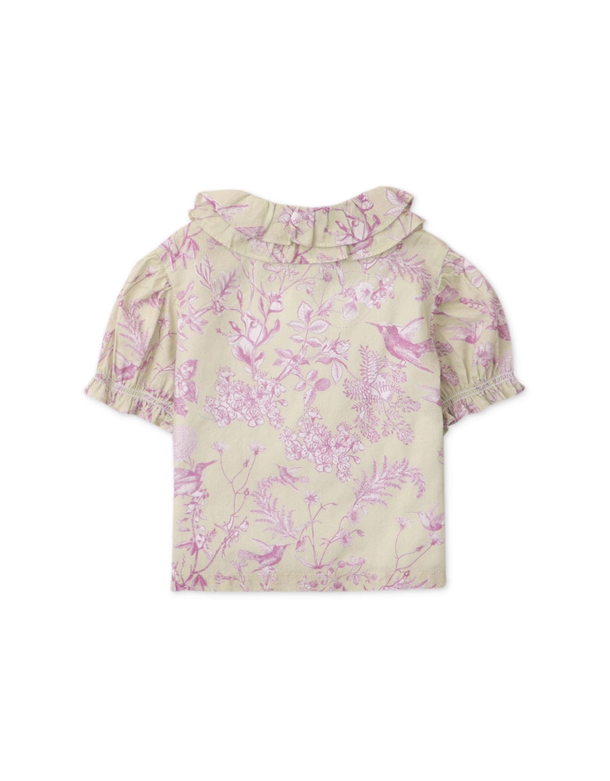 جينجرسنابس بلوزة منقوشة بف بأزرار أمامية بيبي بناتي متعدد الألوان