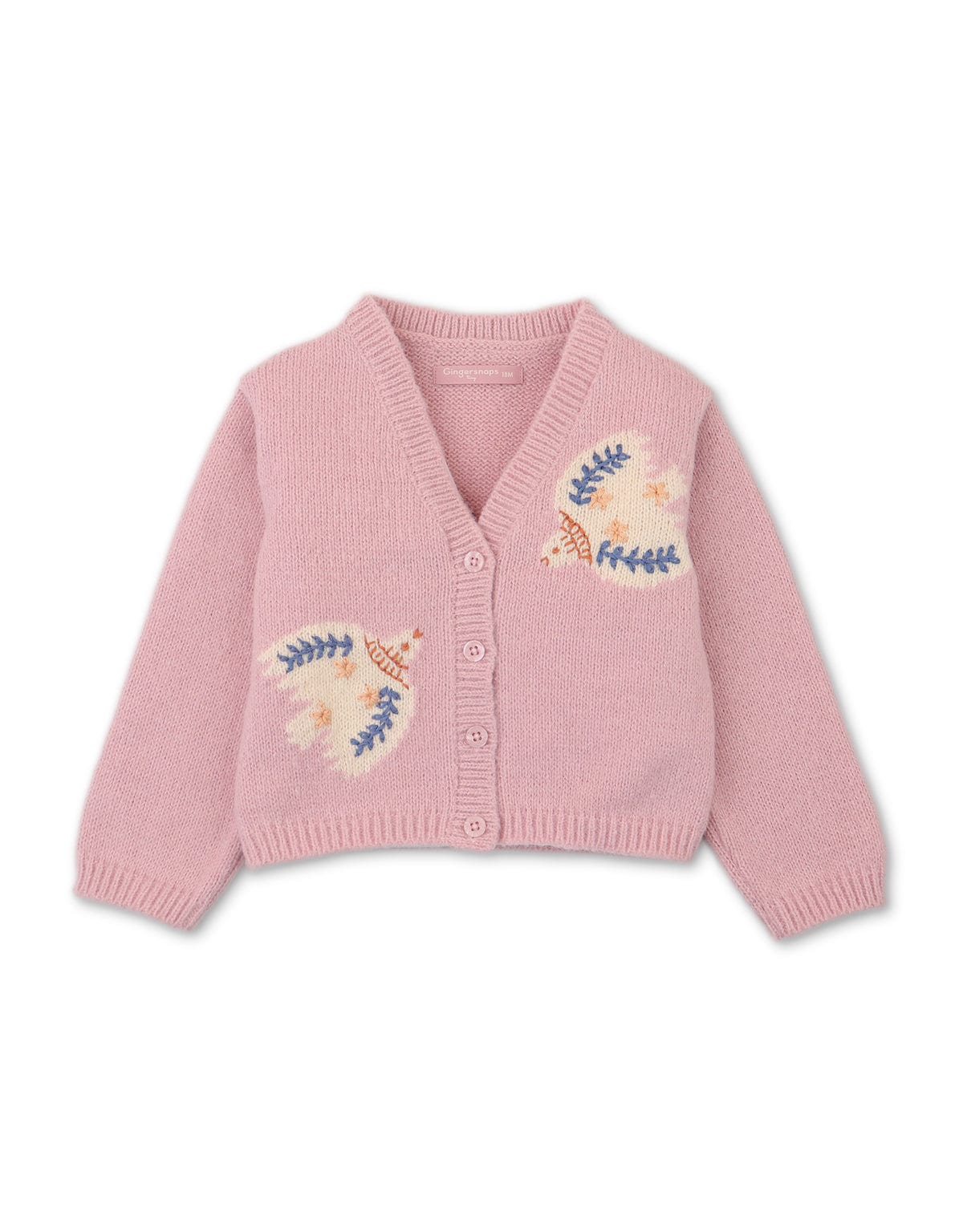 جينجرسنابس بلوفر بناتي بنقشة حمامة وردي