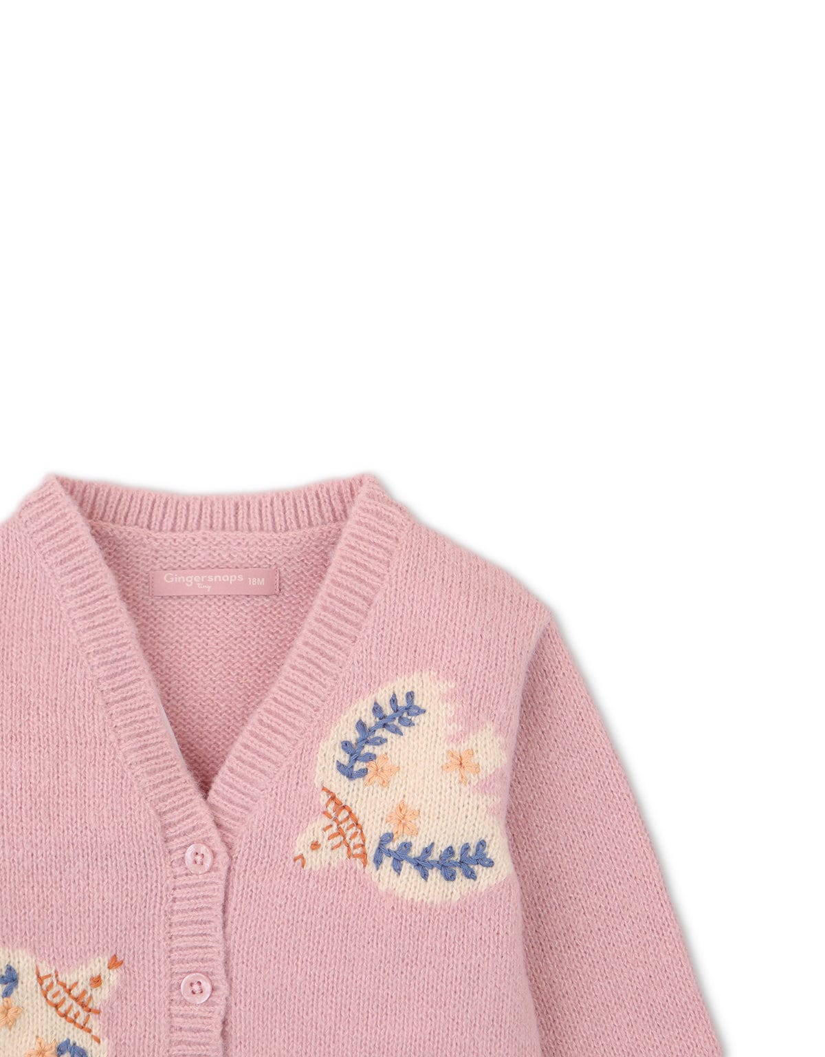 جينجرسنابس بلوفر بناتي بنقشة حمامة وردي