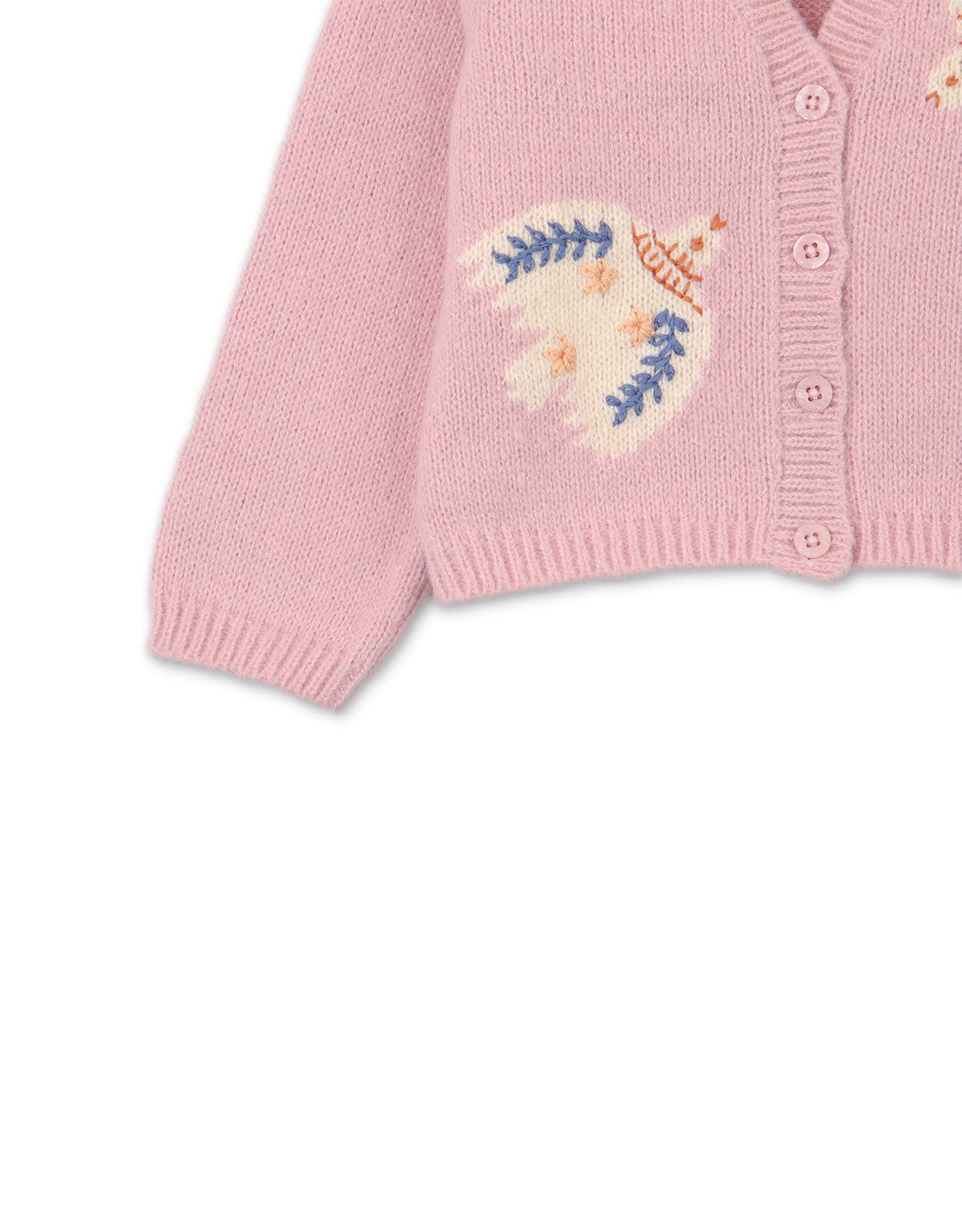 جينجرسنابس بلوفر بناتي بنقشة حمامة وردي