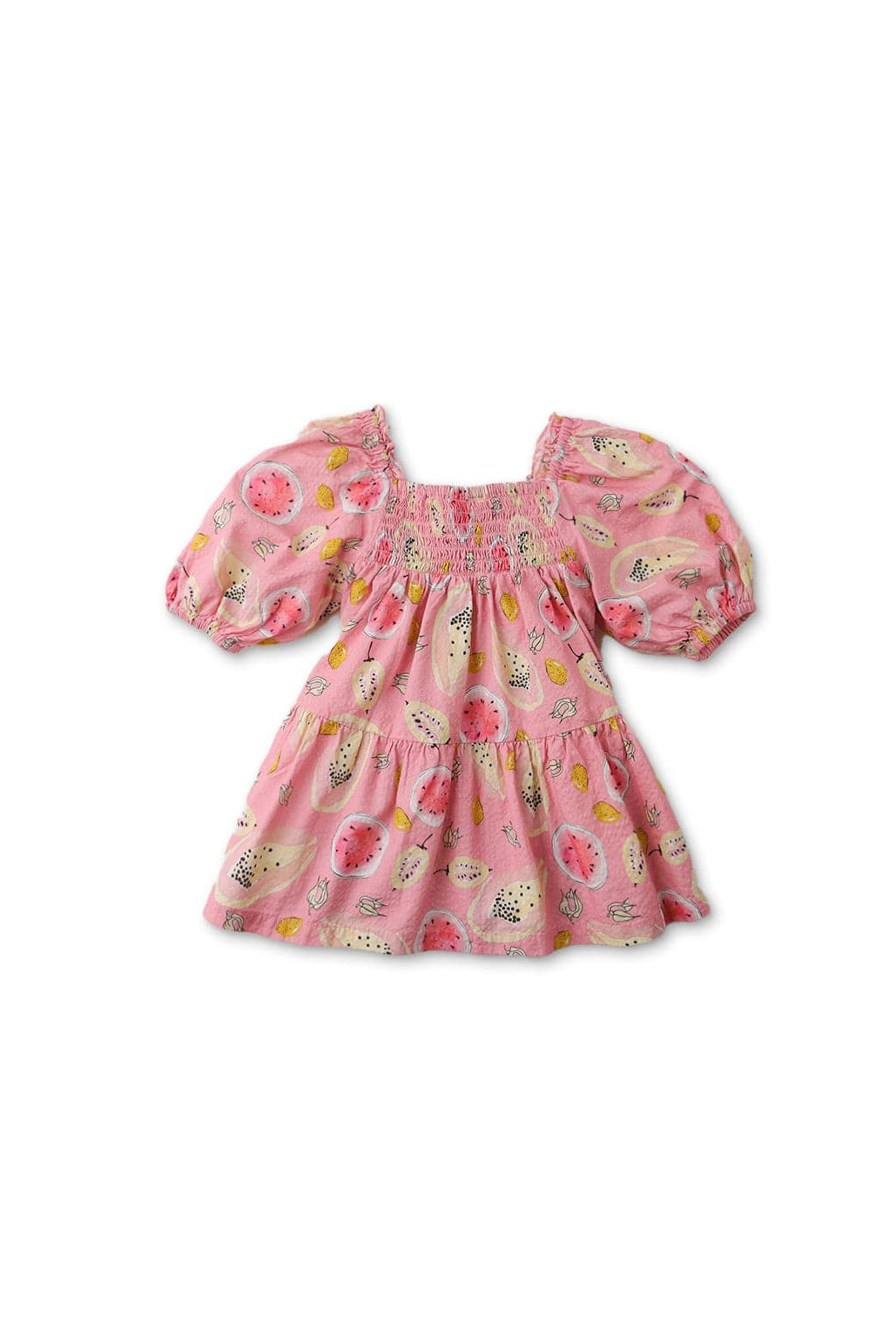 جينجرسنابس فستان رضع بناتي منقوش بصدر مطاطي متعدد الألوان