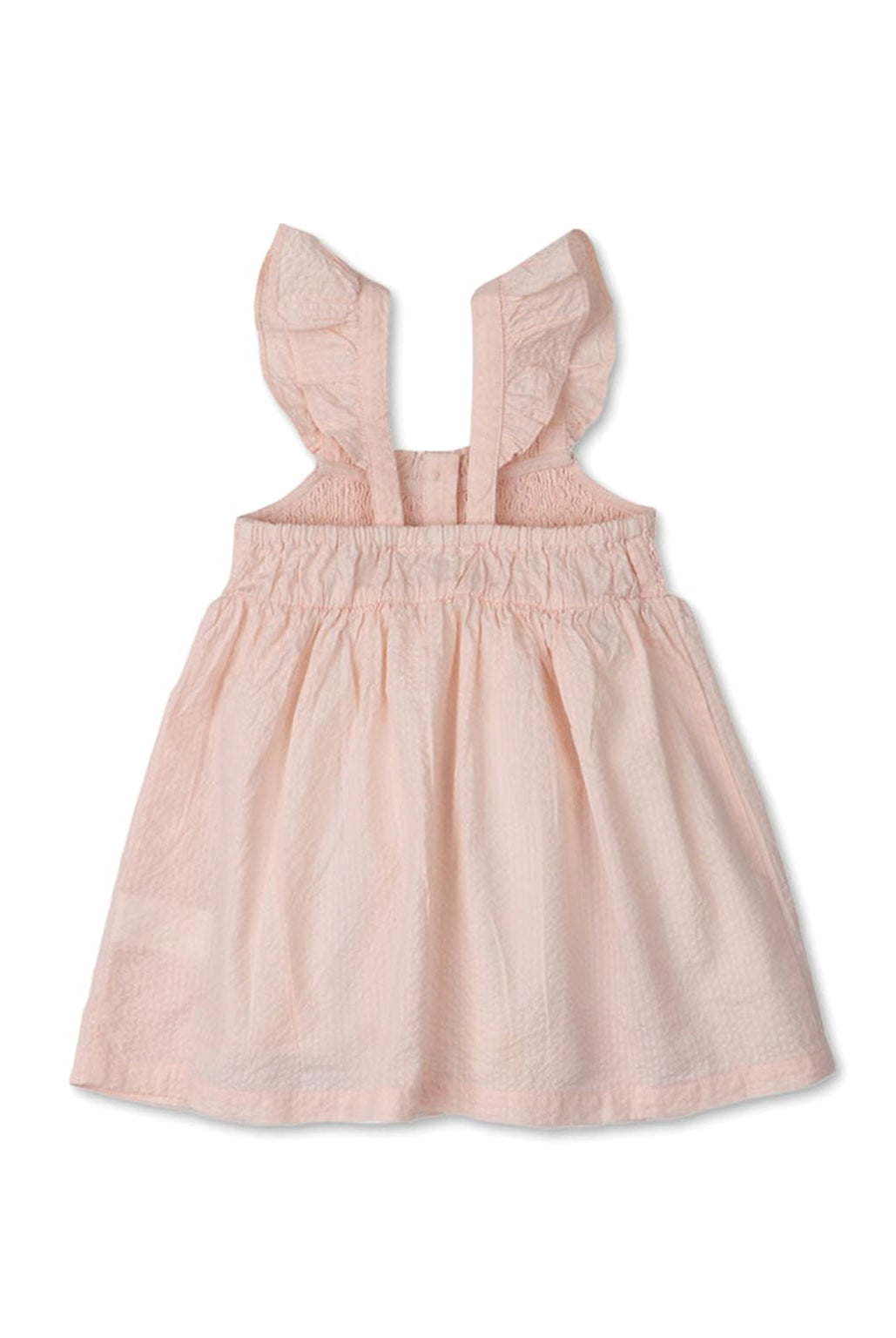 جينجرسنابس فستان بناتي رضع سادة مضلع من محيط الصدر وردي