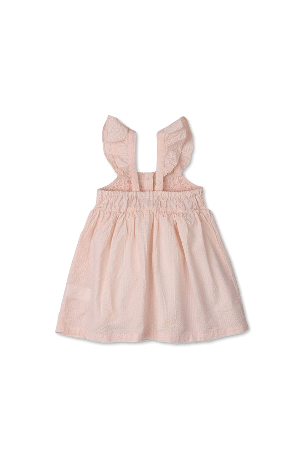 جينجرسنابس فستان بناتي رضع سادة مضلع من محيط الصدر وردي