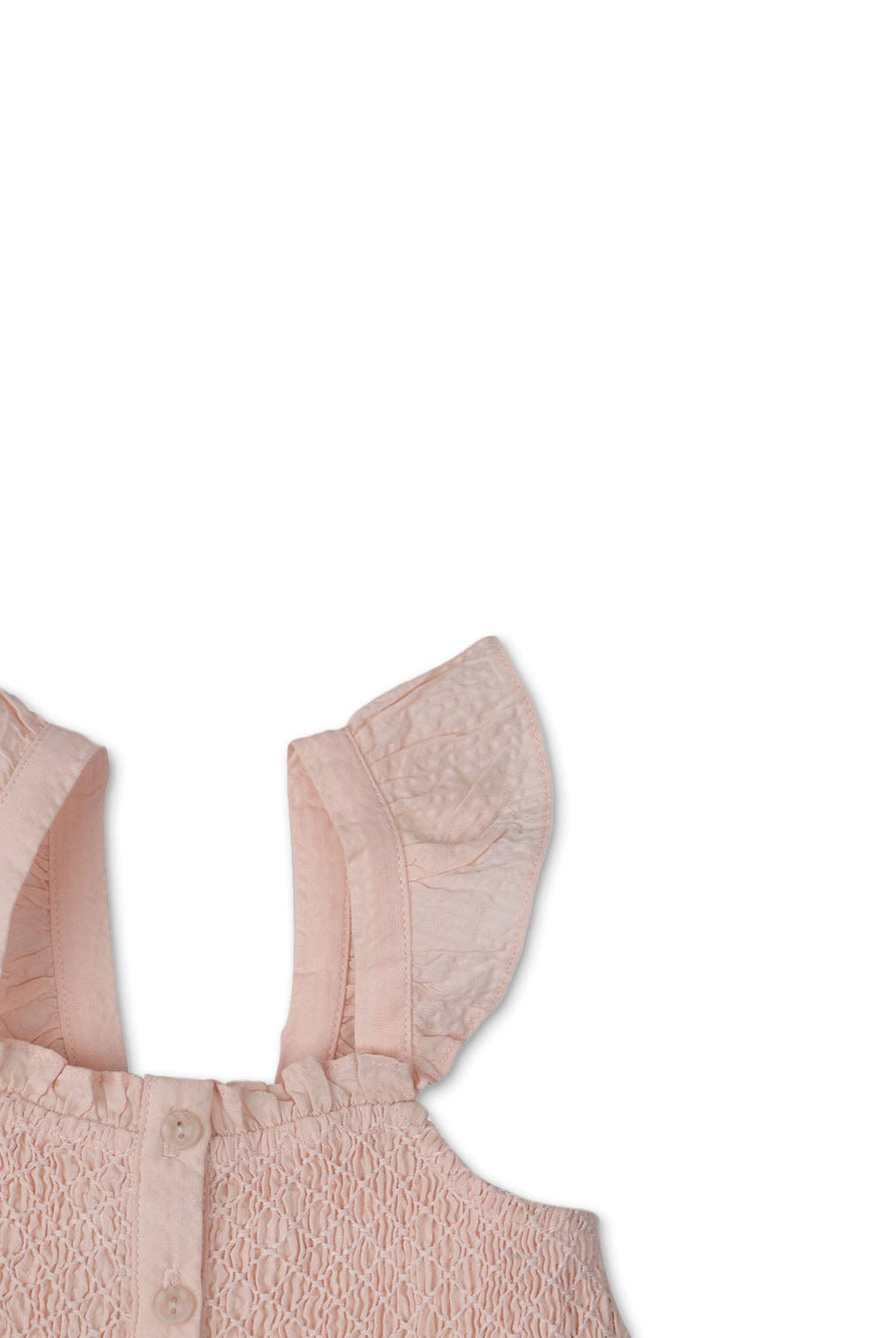 جينجرسنابس فستان بناتي رضع سادة مضلع من محيط الصدر وردي