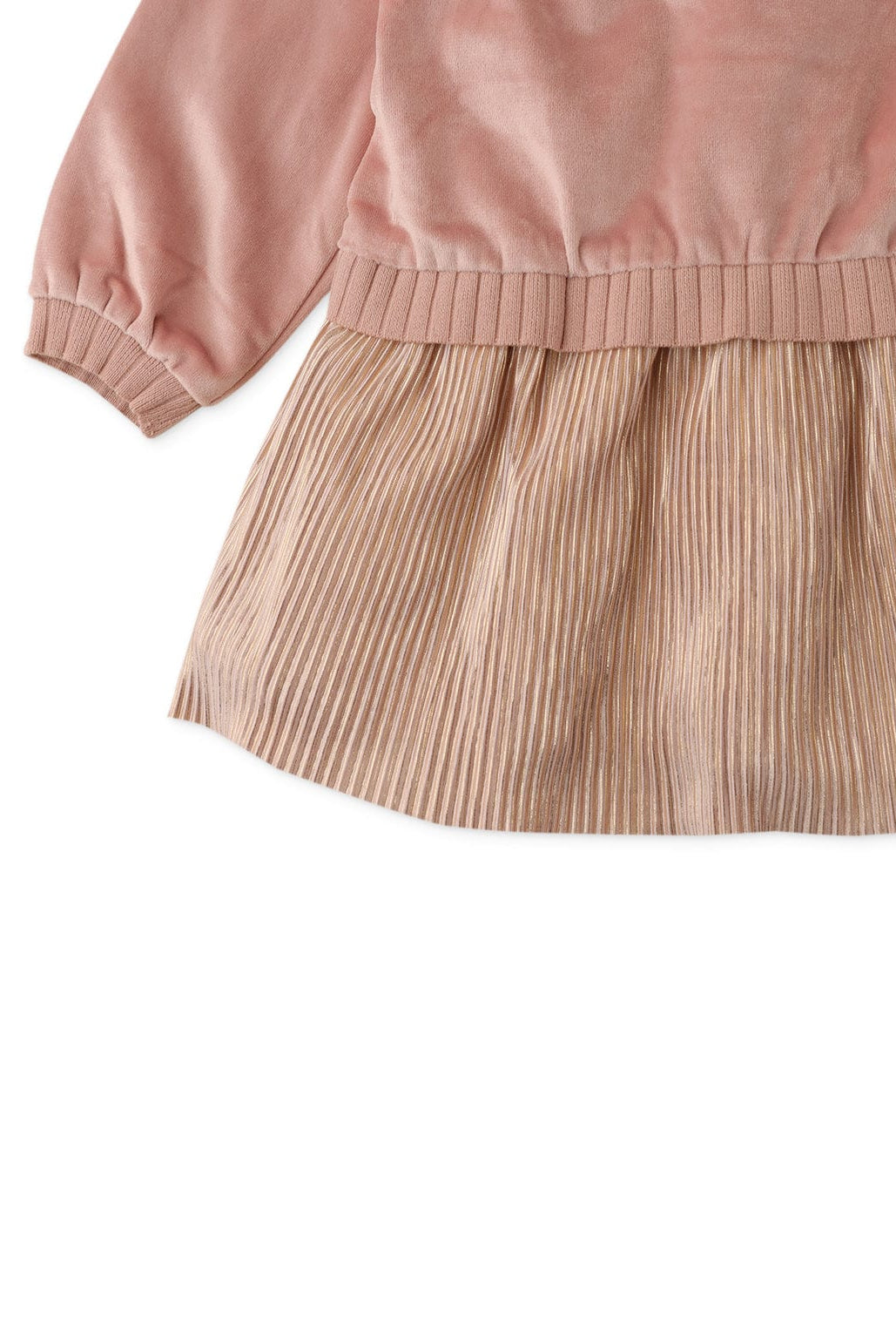 جينجرسنابس فستان بناتي رضع سادة مكشكش من الاسفل وردي