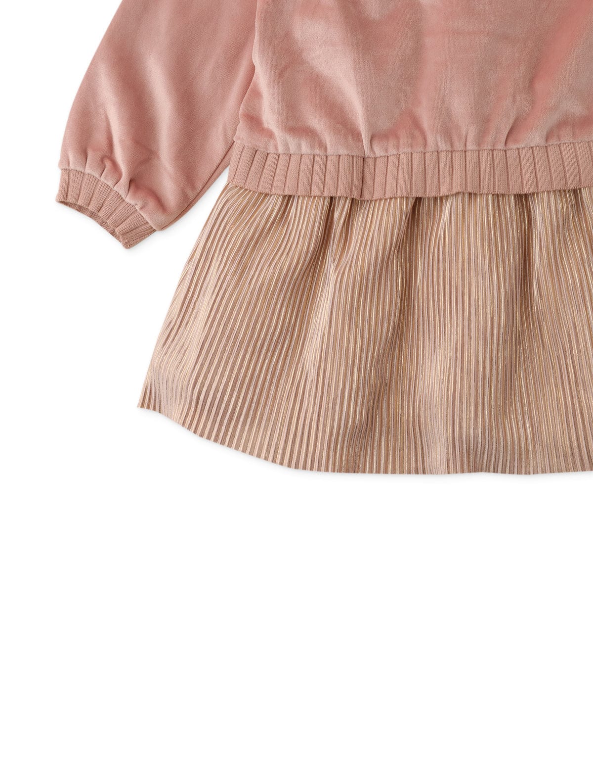 جينجرسنابس فستان بناتي رضع سادة مكشكش من الاسفل وردي