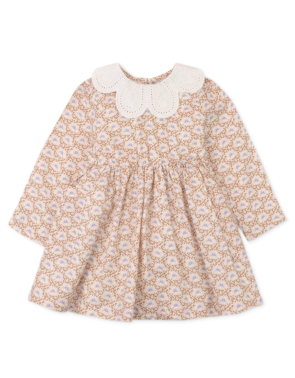 جينجرسنابس فستان بناتي رضع منقوش قصير كم طويل متعدد الألوان