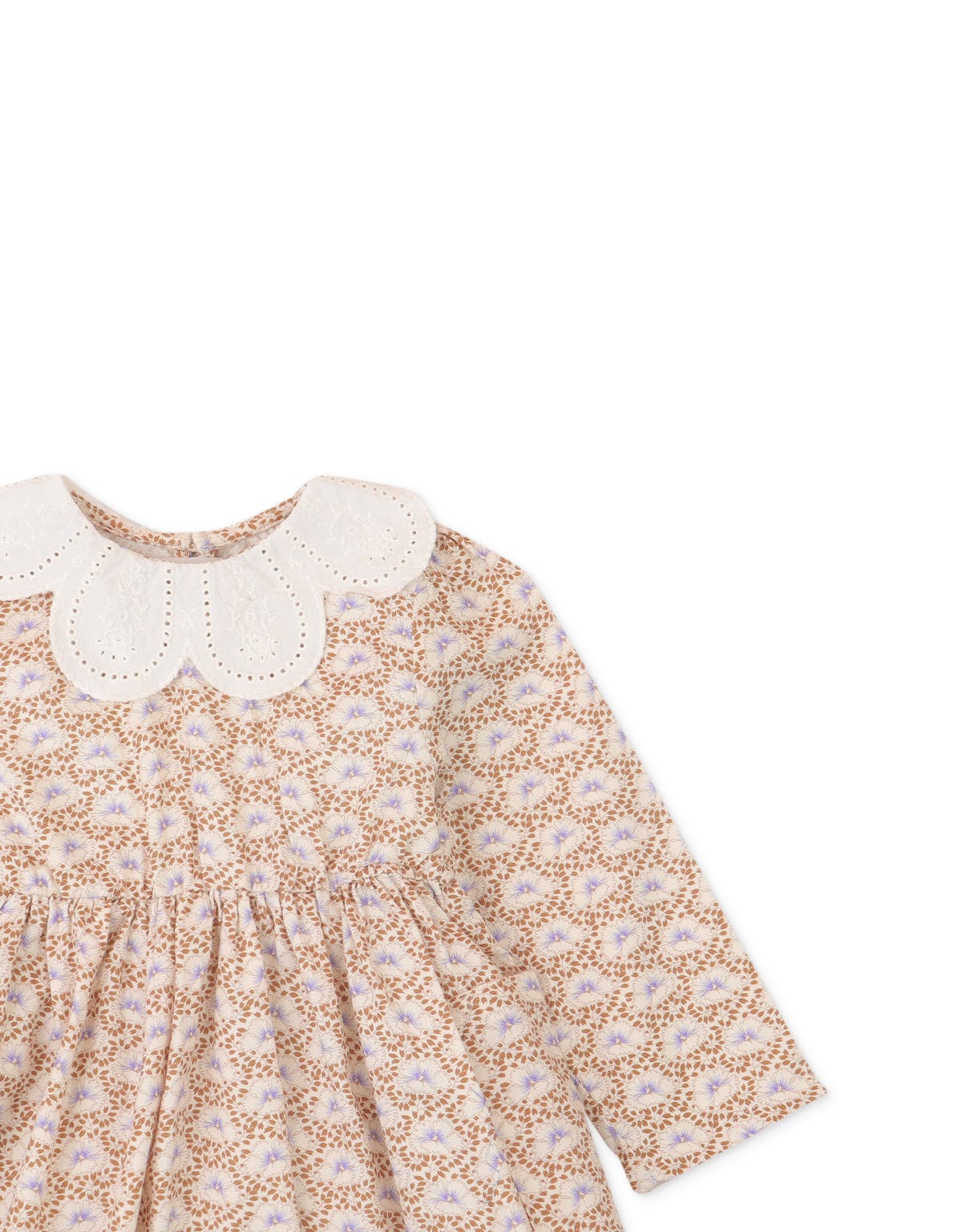 جينجرسنابس فستان بناتي رضع منقوش قصير كم طويل متعدد الألوان