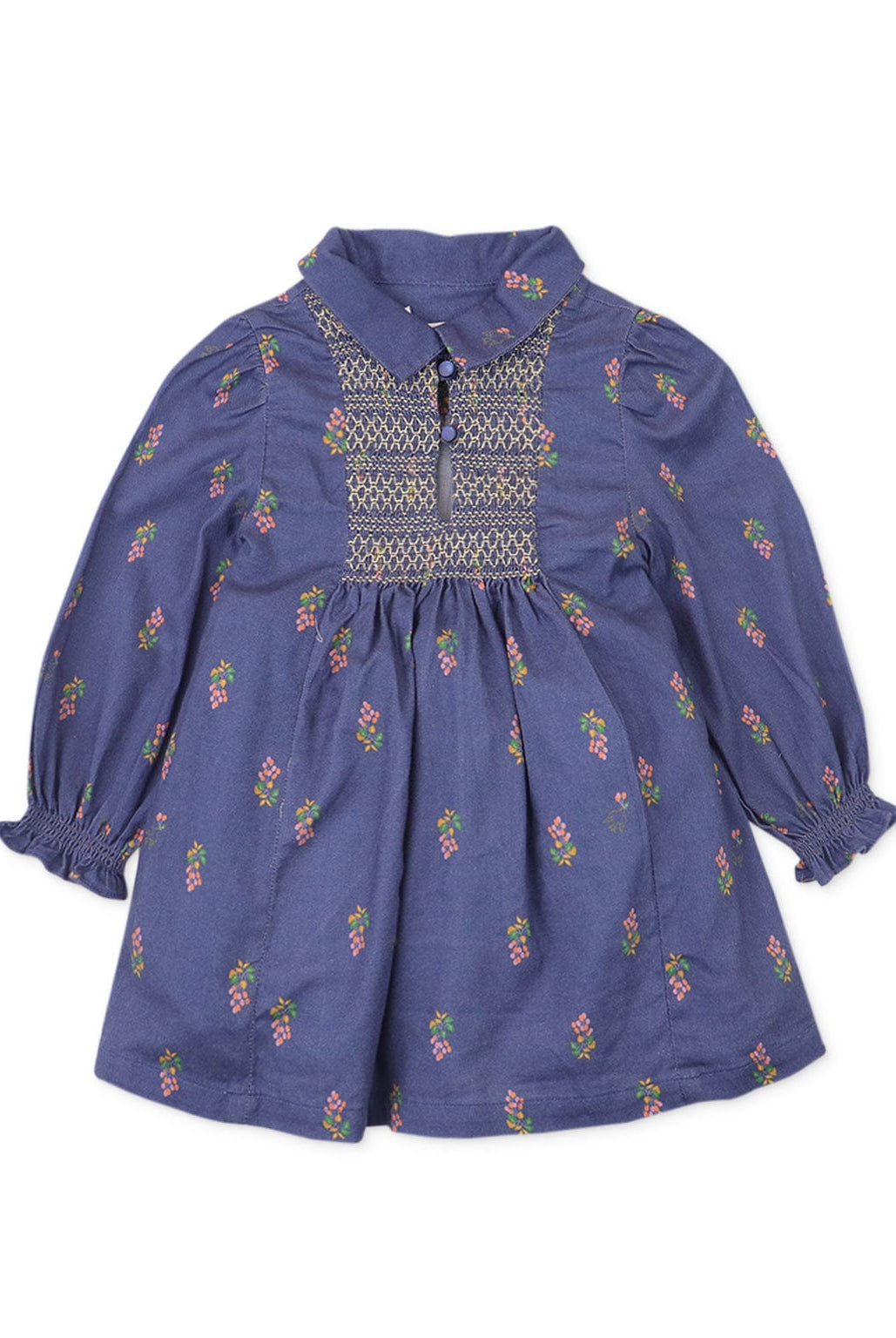 جينجرسنابس فستان بناتي رضع بازرار في محيط الصدر مع نقشة متعدد الألوان