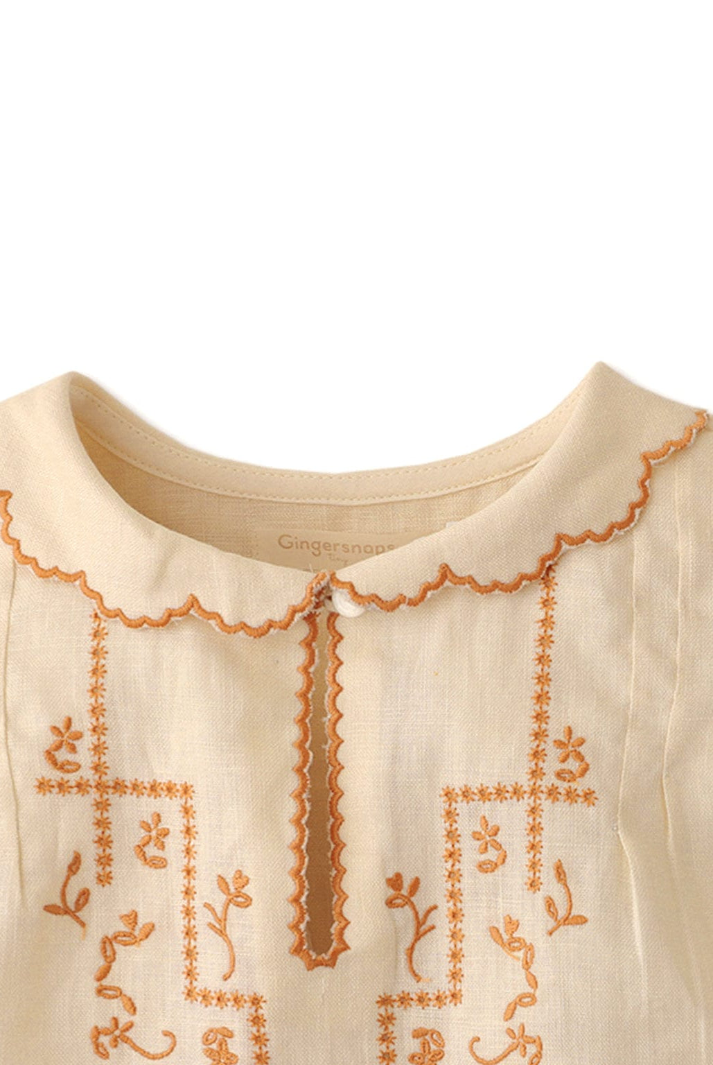 جينجرسنابس فستان منسوج بناتي رضع كت أوف وايت