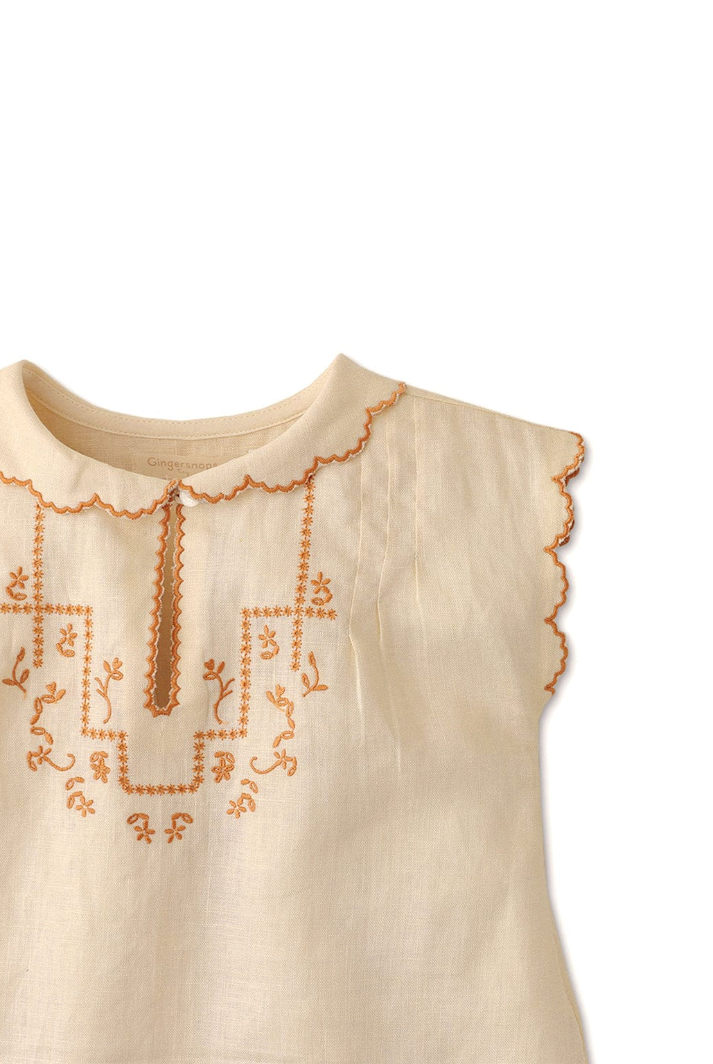 جينجرسنابس فستان منسوج بناتي رضع كت أوف وايت